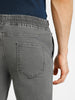 Men's Grey Regular Fit Washed Jogger Jeans Stretchable
