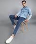 Urbano Fashion Men's Dark Blue Regular Fit Washed Jogger Jeans Stretchable