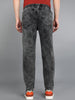 Men's Dark Grey Regular Fit Washed Jogger Jeans Stretchable