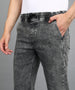 Men's Grey Regular Fit Washed Jogger Jeans Stretchable