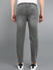Men's Light Grey Regular Fit Washed Jogger Jeans Stretchable