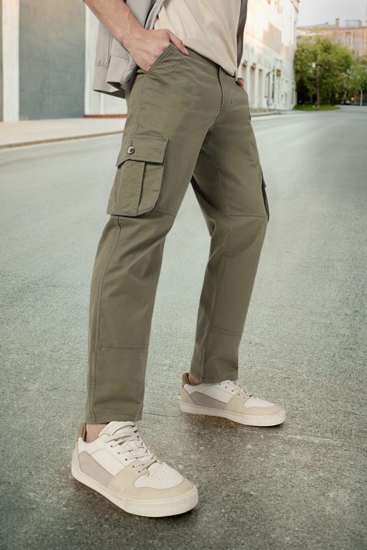 Cropped Shirt & Cargo Pants Set