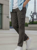 Men's Dark Grey Regular Fit Solid Cargo Chino Pant with 6 Pockets