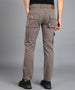Urbano Fashion Men's Dark Grey Regular Fit Solid Cargo Chino Pant with 6 Pockets