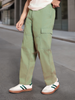 Men's Pista Loose Baggy Fit Solid Cargo Chino Pant with 6 Pockets Non-Stretchable