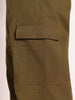 Men's Tobacco Loose Baggy Fit Solid Cargo Chino Pant with 6 Pockets Non-Stretchable