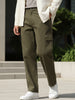 Urbano Fashion Men's Olive Loose Baggy Fit Solid Cargo Chino Pant with 6 Pockets Non-Stretchable