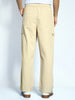 Men's Beige Loose Baggy Fit Cargo Jogger Chino Pant with 6 Pockets Stretchable