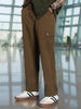 Men's Brown Loose Baggy Fit Cargo Jogger Chino Pant with 6 Pockets Stretchable