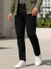 Men's Black Regular Fit Solid Cargo Chino Pant With 6 Pockets