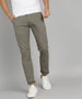 Men's Grey Cotton Slim Fit Casual Chinos Trousers Stretch