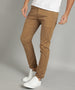 Men's Khaki Cotton Slim Fit Casual Chinos Trousers Stretch