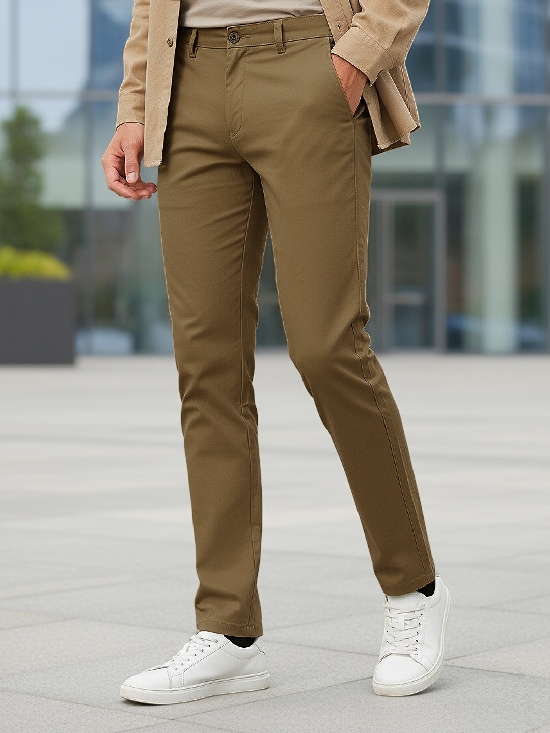 Men's Slim Fit Cotton Trousers