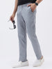 Men's Light Blue Cotton Slim Fit Casual Chinos Trousers Stretch