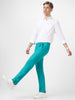 Men's Turquoise Blue Cotton Slim Fit Casual Chinos Trousers Stretch