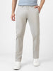 Men's Light Grey Cotton Slim Fit Casual Chinos Trousers Stretch