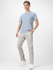 Men's Light Grey Cotton Slim Fit Casual Chinos Trousers Stretch