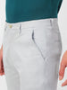 Men's Light Grey Cotton Slim Fit Casual Chinos Trousers Stretch