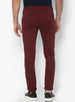 Urbano Fashion Men's Maroon Cotton Slim Fit Casual Chinos Trousers Stretch