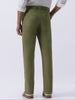 Men's Light Olive Cotton Regular Fit Casual Chinos Trousers Stretch