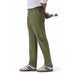 Men's Light Olive Cotton Regular Fit Casual Chinos Trousers Stretch