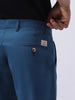 Men's Royal Blue Cotton Regular Fit Casual Chinos Trousers Stretch