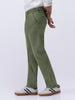 Men's Sage Green Cotton Regular Fit Casual Chinos Trousers Stretch