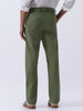 Men's Sage Green Cotton Regular Fit Casual Chinos Trousers Stretch