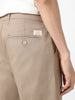 Men's Taupe Brown Cotton Regular Fit Casual Chinos Trousers Stretch