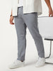Men's Light Blue Straight Fit Mid Rise Cotton Casual Chinos Trousers Stretch