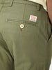 Men's Light Olive Straight Fit Mid Rise Cotton Casual Chinos Trousers Stretch