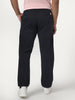Men's Navy Straight Fit Mid Rise Cotton Casual Chinos Trousers Stretch