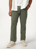 Men's Sage Green Straight Fit Mid Rise Cotton Casual Chinos Trousers Stretch