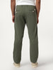 Men's Sage Green Straight Fit Mid Rise Cotton Casual Chinos Trousers Stretch