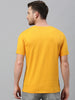 Men's Mustard, White, Charcoal Colour-Block Slim Fit Half Sleeve T-Shirt