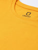 Men's Mustard, White, Charcoal Colour-Block Slim Fit Half Sleeve T-Shirt