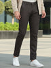 Men's Grey Cotton Slim Fit Casual Chinos Trousers