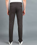 Men's Grey Cotton Light Weight Non-Stretch Slim Fit Casual Trousers