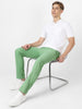 Urbano Fashion Men's Green Cotton Light Weight Non-Stretch Slim Fit Casual Trousers