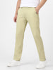 Men's Green Cotton Slim Fit Casual Chinos Trousers