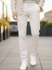 Men's Grey Cotton Slim Fit Casual Chinos Trousers