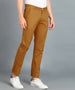 Men's Yellow Cotton Slim Fit Casual Chinos Trousers
