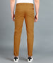 Men's Yellow Cotton Slim Fit Casual Chinos Trousers