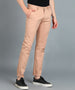 Men's Purple Cotton Light Weight Non-Stretch Slim Fit Casual Trousers