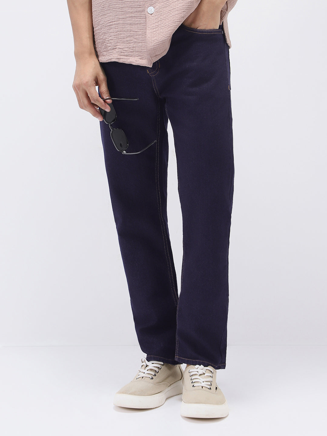 Men's Dark Blue Slim Fit Denim Jeans Stretchable