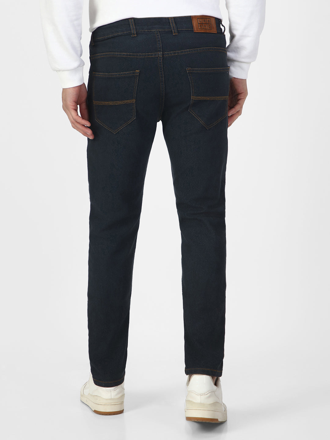 Men's Dark Grey Slim Fit Washed Jeans Stretchable