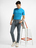 Urbano Fashion Men's Light Grey Slim Fit Washed Jeans Stretchable