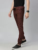 Urbano Fashion Men's Brown Slim Fit Washed Jogger Jeans Stretchable
