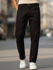 Men's Dark Brown Slim Fit Solid Jeans Stretchable