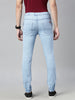 Men's Ice Blue Slim Fit Washed Jogger Jeans Stretchable